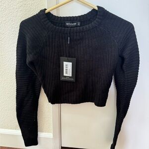 Pretty Little Thing crop knit sweater